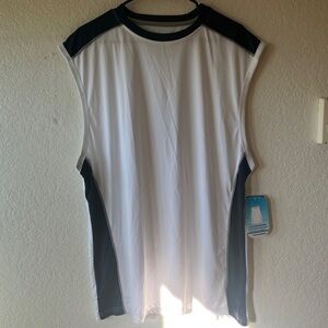 xPBX Pro Athletic White w. Navy Accents & Gray Piping Tank Top men's XL